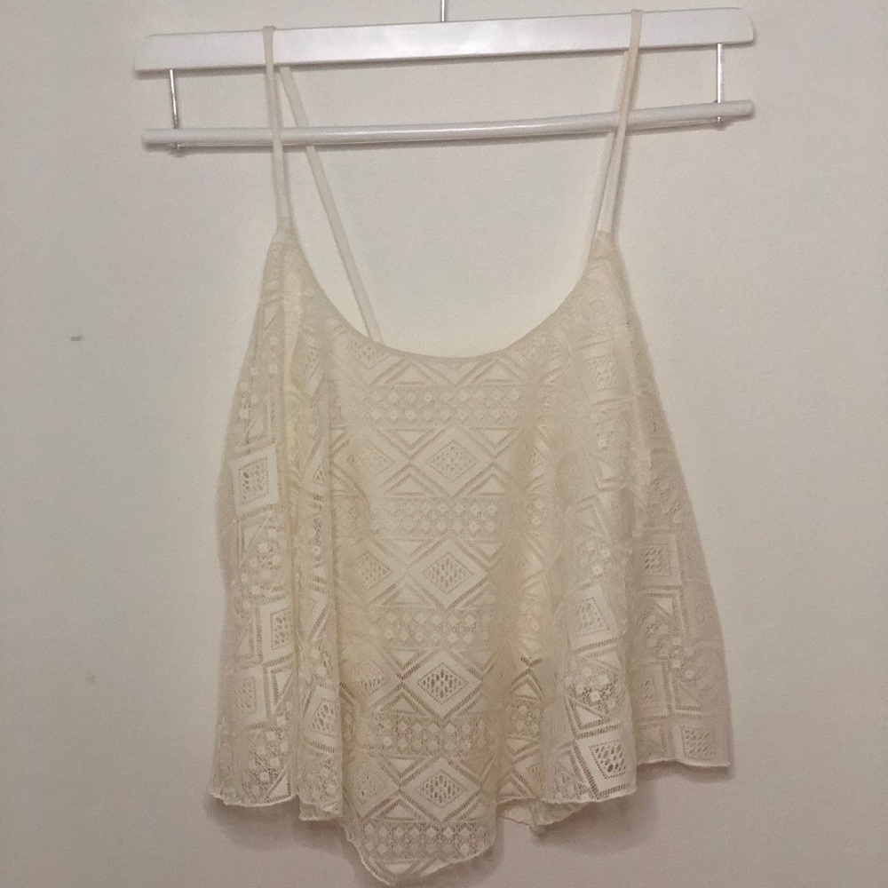 White flow crop top